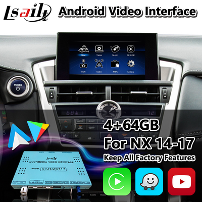 رابط ویدیویی چند رسانه ای اندرویدی Lsailt برای لکسوس NX300h NX200t NX F-Sport کنترل صفحه لمسی 2014-2017