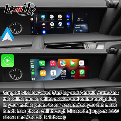 رابط کارپلی بی سیم اندروید اتو GPS برای لکسوس LC500h 2017 NX LX LS GS توسط Lsailt
