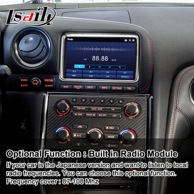 Lsailt اندروید چند رسانه ای رابط ویدیویی Carplay برای نیسان GT-R R35 GTR نسخه سیاه Nisom 2011-2016
