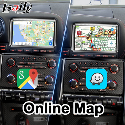 Lsailt اندروید چند رسانه ای رابط ویدیویی Carplay برای نیسان GT-R R35 GTR نسخه سیاه Nisom 2011-2016
