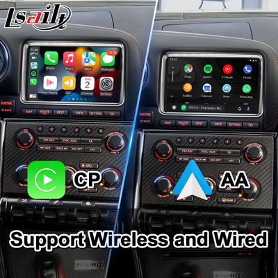 Lsailt اندروید چند رسانه ای رابط ویدیویی Carplay برای نیسان GT-R R35 GTR نسخه سیاه Nisom 2011-2016