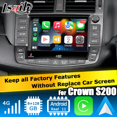 تویوتا کرون GRS204 URS206 UZS207 S200 اندروید بی سیم Carplay اندروید اتو 8+128GB توسط کوالکام
