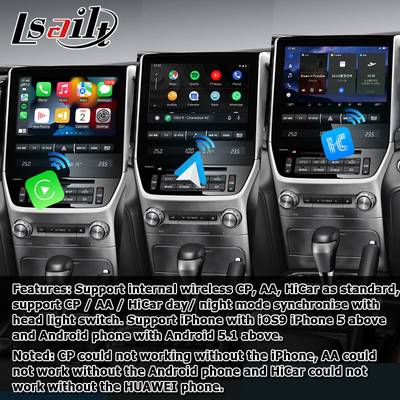 تویوتا لند کروزر LC200 رابط ویدیویی اندرویدی 8+128GB توسط کوالکام با carplay android auto