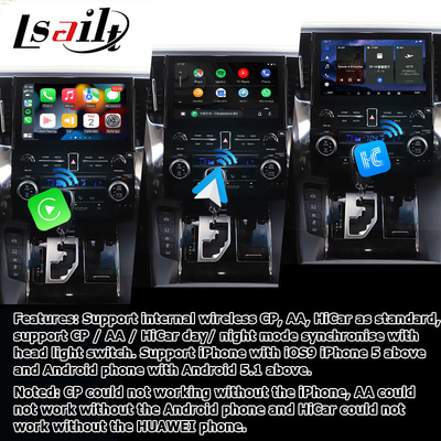 تویوتا آلفارد Vellfire AH30 سری اندروید Carplay باکس رابط Qualcomm 6125 8+128GB