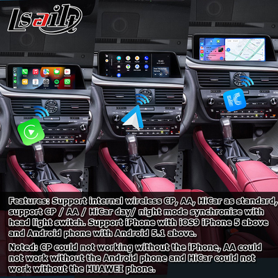 لکسوس RX 8+128GB جعبه رابط چند رسانه ای آندروید کوالکام RX350 RX450h RX300 RX200t