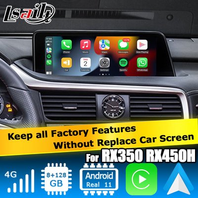 لکسوس RX 8+128GB جعبه رابط چند رسانه ای آندروید کوالکام RX350 RX450h RX300 RX200t