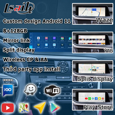 لکسوس RX 8+128GB جعبه رابط چند رسانه ای آندروید کوالکام RX350 RX450h RX300 RX200t