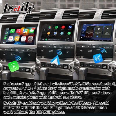رابط ویدیویی چندرسانه‌ای لکسوس GX460 اندروید 13 Carplay اندروید اتو