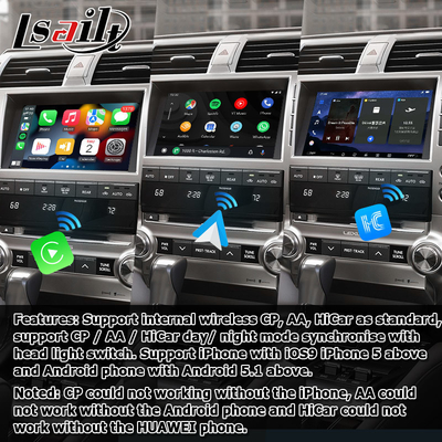 لکسوس GX460 اندروید چند رسانه ای Carplay اندروید رابط ویدیویی خودکار
