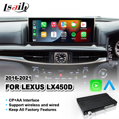 رابط سی پی بی سیم AA اندروید Auto Carplay برای لکسوس LX 450d 570 570s VDJ200 J200 2016-2021