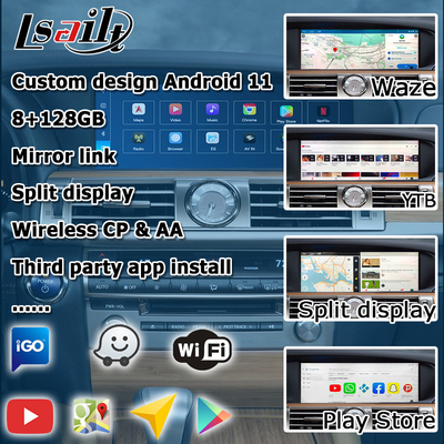 لکسوس LS460L LS600hL اندروید 11 کارپلی رابط ویدیویی مبتنی بر کوالکام 8+128GB