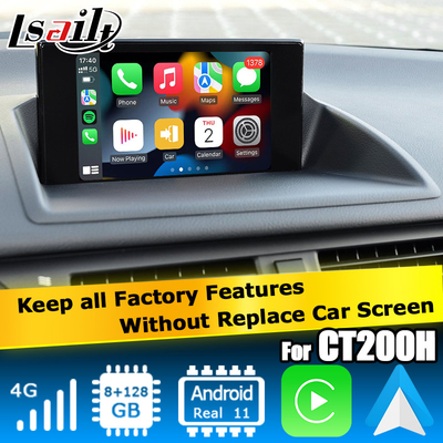 لکسوس CT200h اندروید 11 رابط ویدیویی carplay اندروید اتوماتیک پایه بر روی کوالکام 8+128GB