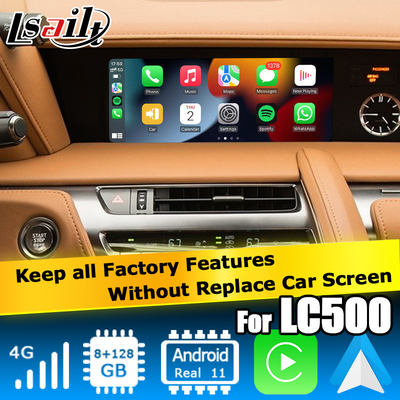 لکسوس LC500 LC500h اندروید کار پلی رابط ویدیویی مبتنی بر Qualcomm 6125 8+128GB