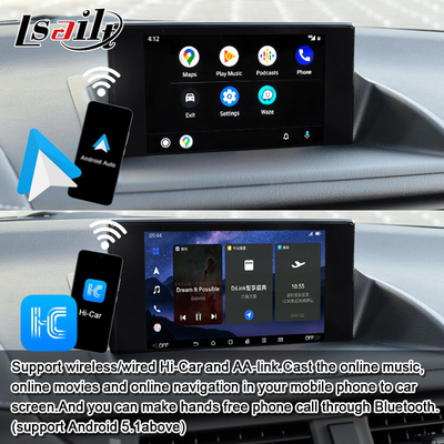 رابط ویدیویی اندرویدی Lsailt Wireless CarPlay برای لکسوس CT CT200H 2014-2017 پشتیبانی دانلود اپلیکیشن ها، نت فلکس، یوتیوب