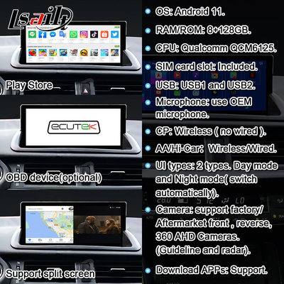 رابط ویدئویی لکسوس برای CT200h 2017-2021 GX LX ES LS... شامل CarPlay، Android Auto، Spotify