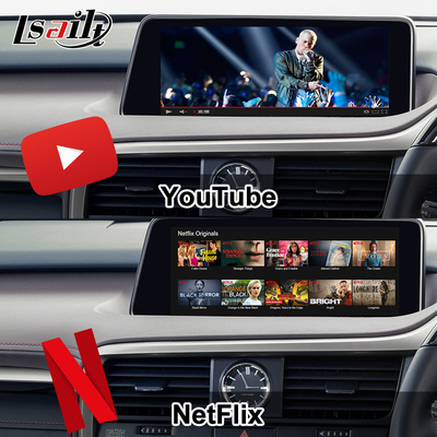 Lsailt CarPlay رابط ویدیویی چند رسانه ای اندرویدی برای لکسوس RX RX450H RX300H RX350 شامل اندروید اتو، یوتیوب