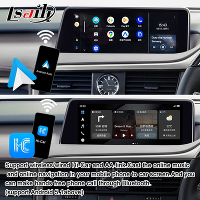 Lsailt CarPlay رابط ویدیویی چند رسانه ای اندرویدی برای لکسوس RX RX450H RX300H RX350 شامل اندروید اتو، یوتیوب