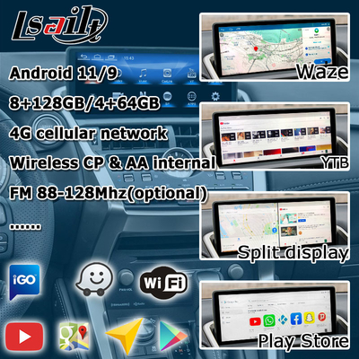 لکسوس NX200t 10.25 ارتقاء صفحه نمایش لمسی پردازنده هکسا اندروید اتوماتیک بی سیم Carplay