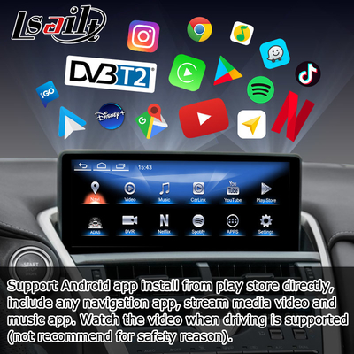 لکسوس NX200t 10.25 ارتقاء صفحه نمایش لمسی پردازنده هکسا اندروید اتوماتیک بی سیم Carplay