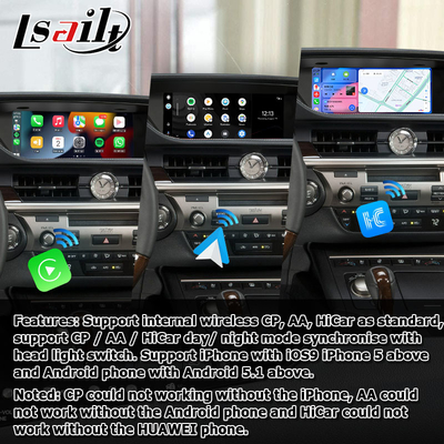ES300h ES250 ES350 لکسوس ارتقاء صفحه نمایش اندروید کارپلی اندروید اتو داش کام 10.25 اینچ Lsailt