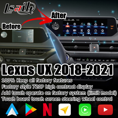 اندروید کارپلی لکسوس صفحه لمسی برای UX200 UX250h DSP تنظیم اندروید اتوماتیک