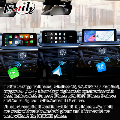 HD 12.3 اینچ ارتقاء صفحه نمایش اندروید برای لکسوس RX350 RX450h Lsailt اندروید Auto Carplay