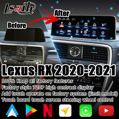 HD 12.3 اینچ ارتقاء صفحه نمایش اندروید برای لکسوس RX350 RX450h Lsailt اندروید Auto Carplay
