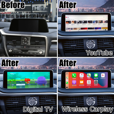 HD 12.3 اینچ ارتقاء صفحه نمایش اندروید برای لکسوس RX350 RX450h Lsailt اندروید Auto Carplay