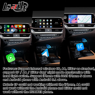 ارتقاء Lexus ES300h صفحه لمسی 12.3" اندروید اتوماتیک کارپلی توسط Lsailt