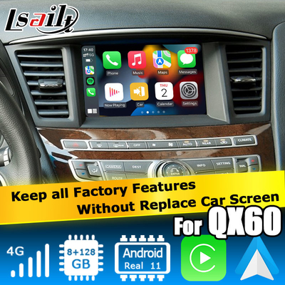اینفینیتی QX60 GPS اندروید اتوماتیک سیستم ناوبری Carplay رابط چند رسانه ای اندروید 11 8+128GB