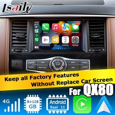 کارپلی اندروید اتوماتیک رابط چند رسانه ای جعبه رابط ویدئویی اینفینیتی QX80 2018
