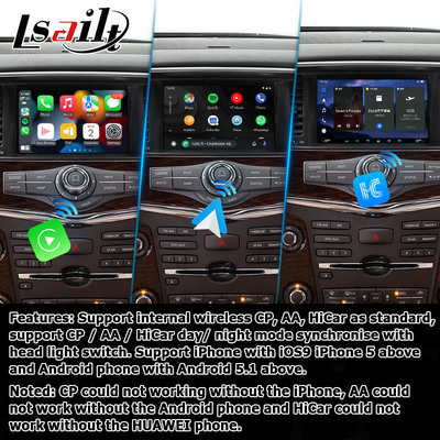 نیسان گشت Y62 آرمادا پایه کوالکام ناوبری ماشین جعبه کارپلی دستگاه ناوبری GPS