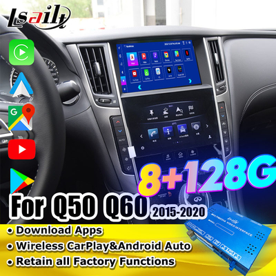Lsailt اندروید ماژول اطلاعات تفریحی برای اینفینیتی Q50 Q60 2014-2020 رابط کار پلی، جعبه ناوبری اندروید