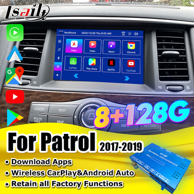 Lsailt Smart Infotainment Module برای سیستم های یکپارچه سازی چند رسانه ای خودرو Nissan Patrol 2017-2019 شامل CarPlay