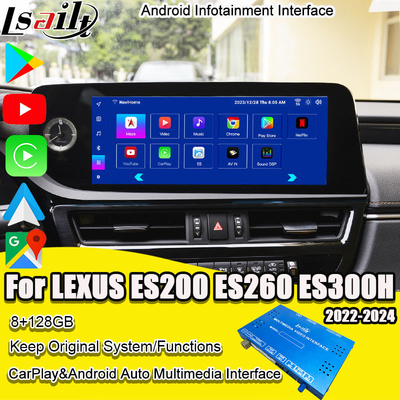 ماژول اطلاعات سرگرمی اندرویدی 8+128 گیگابایتی برای لکسوس ES 2022-2024 RX NX LX GX LS...با یوتیوب، نت فلکس، گوگل پلے، واز