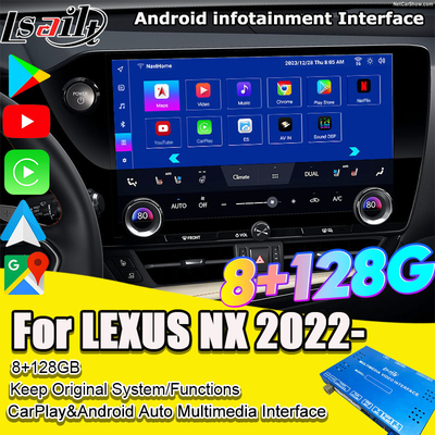 Lsailt Qualcomm Lexus Video Interface برای لکسوس NX260 NX350H LX RX ES رابط اطلاعات تفریحی شامل یوتیوب، نت فلکس