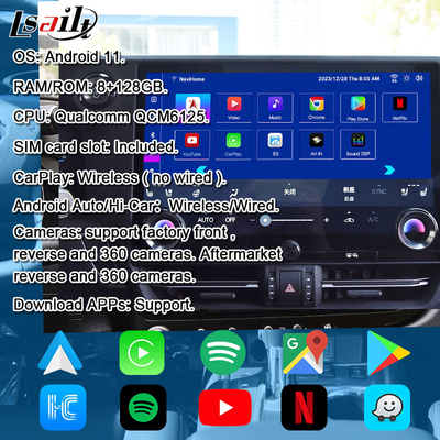 رابط اطلاعات و تفریح اندرویدی پین به پین برای لکسوس GX550 2024 RX NX LX ES شامل یوتیوب، نت فلکس، گوگل پلے، Waze