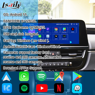رابط ویدیویی چند رسانه ای اندروید برای RX350h RX500H 2023-2024 NX LX GX ES شامل نت فلکس، یوتیوب، سیم کارت