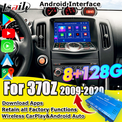 HDMI 8G اندروید رابط چند رسانه ای با CarPlay ، YouTube ، Google Play ، NetFlix برای نیسان گشت 370Z Quest ، اندروید 13