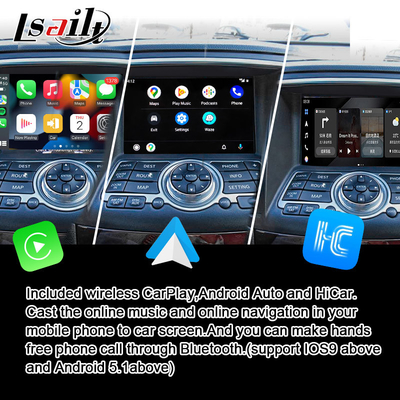 Nissan Multimedia Interface for 370GT, Skyline, Infiniti G37, Q40, Q60 پشتیبانی از یوتیوب, کار پلی, صفحه پشتی سر