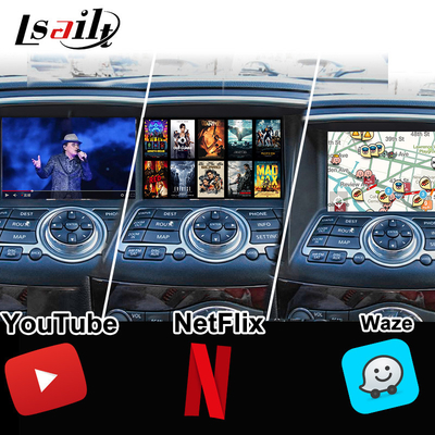 Nissan Multimedia Interface for 370GT, Skyline, Infiniti G37, Q40, Q60 پشتیبانی از یوتیوب, کار پلی, صفحه پشتی سر