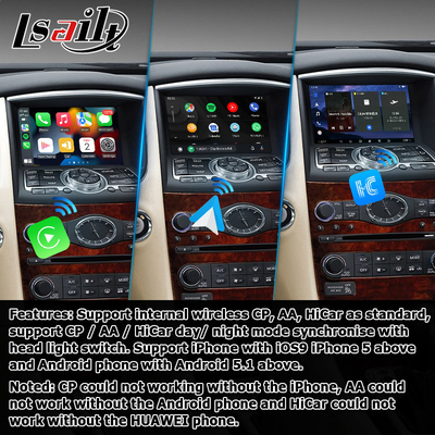 اینفینیتی QX50 / EX EX35 EX37 ماشین اندروید 13 با کارپلی اندروید آٹو نمایش Lsailt