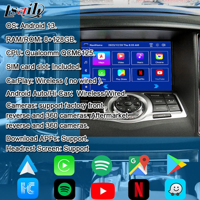 رابط ویدیویی 8G CarPlay&Android برای Nissan Maxima 09-15 Infiniti G37 با گوگل ، یوتیوب ، نت فلکس