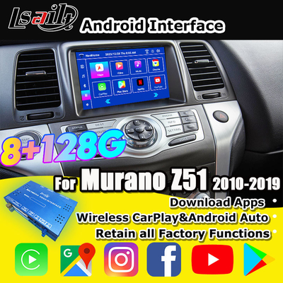 Lsailt 8G CarPlay / اندروید رابط چند رسانه ای برای نیسان مورانو ، کوست ، گشت Infiniti QX با نت فلکس ، نقشه گوگل