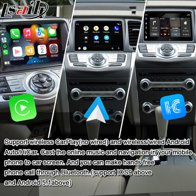 Lsailt 8G CarPlay / اندروید رابط چند رسانه ای برای نیسان مورانو ، کوست ، گشت Infiniti QX با نت فلکس ، نقشه گوگل