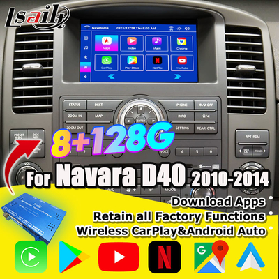 Lsailt اندروید 13 Smart Infortainment Interface برای نیسان ناوارا D40 ، Pathfinder R51 با کار پلی بی سیم ، NetFlix