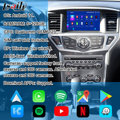 Nissan Multimedia Interface 8G اندروید 13 رابط اطلاعات و سرگرمی برای Pathfinder R52 2013-2020 Armada Patrol با کار پلی
