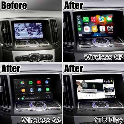 Infiniti سری G Skyline G37 G25 G35 Q40 V36 رابط ویدیویی اندروید 13 با carplay اندروید اتوماتیک