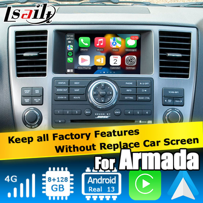 Nissan Armada TA60 رابط ویدیویی چند رسانه ای اندروید در سبک کارخانه، پشتیبانی از Carplay بی سیم اندروید اتو