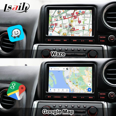 رابط چند رسانه ای اندرویدی Lsailt برای GT-R GTR R35 2011-2016 رابط کارپلی بی سیم شامل یوتیوب، GPS، 8 + 128 GB
